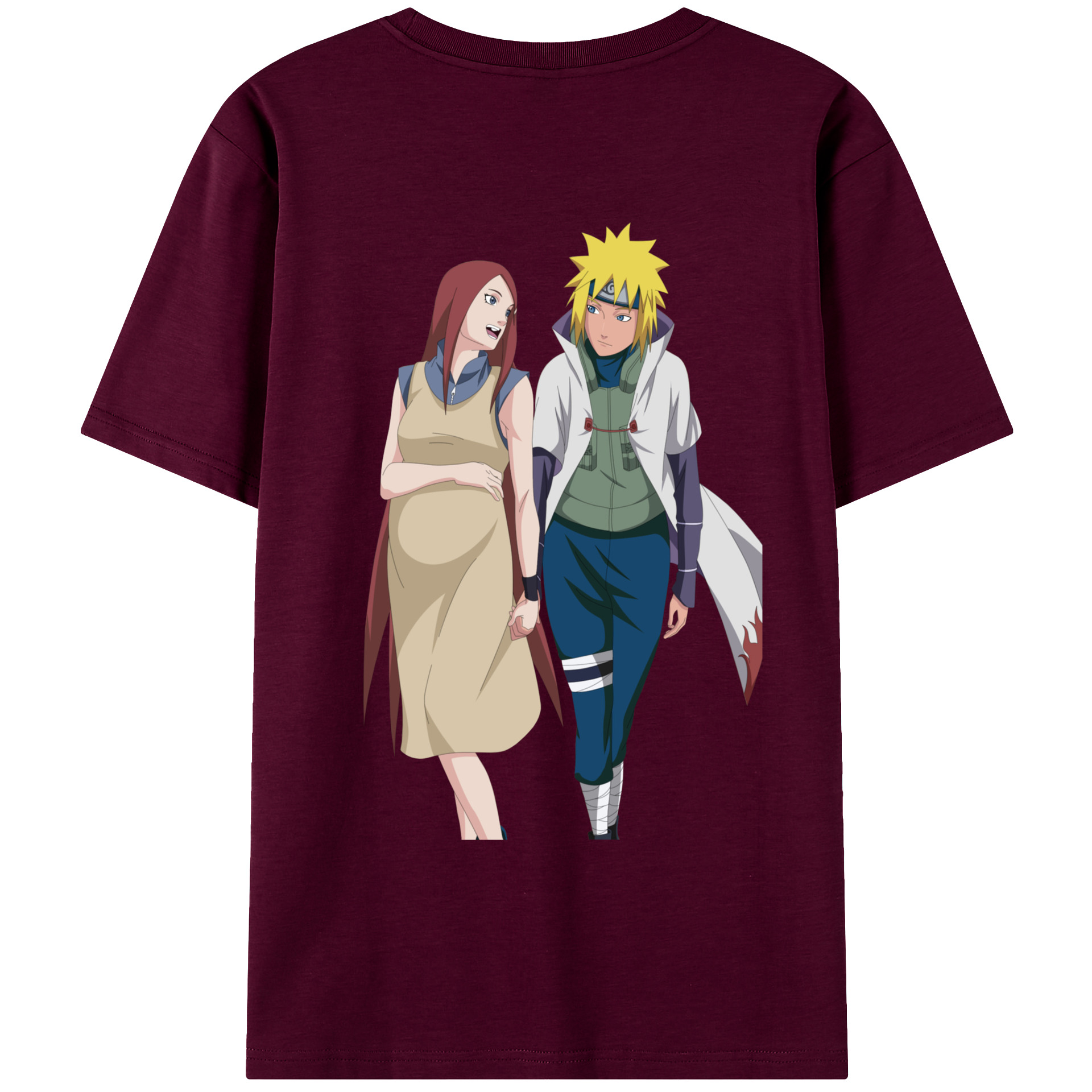 （画像用） NARUTO -ナルト- 波風 ミナト Namikaze Minato レディース半袖Tシャツ(バックプリント)